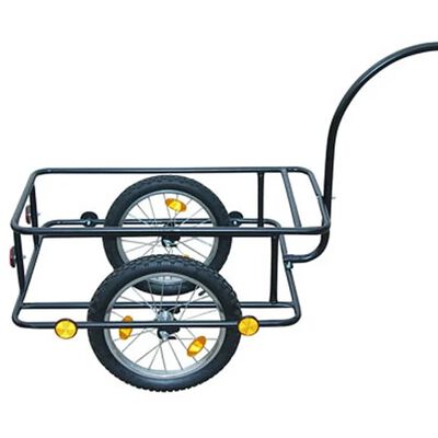 vidaXL Dviračio priekaba su plastikiniu vežimėliu, 90l