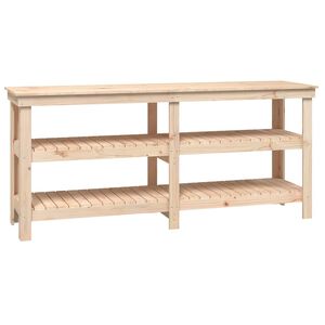 vidaXL Darbastalis, 181x50x80cm, pu&scaron;ies medienos masyvas