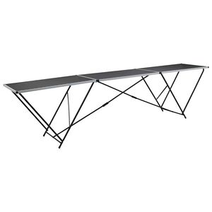 vidaXL Klijavimo stalas, sulankst., MDF ir aliuminis, 300x60x78cm