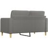 vidaXL Dvivietė sofa, tamsiai pilkos spalvos, 140cm, audinys