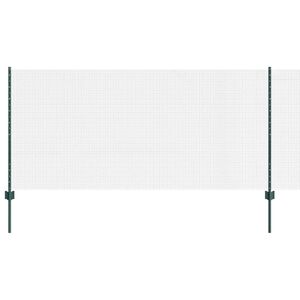 vidaXL Suvirintas vielos tvora su stulpeliais 25 x 1 m Žalia Tinklelis