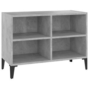 vidaXL TV spintelė su metalinėmis kojelėmis, pilka, 69,5x30x50cm