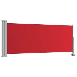 vidaXL I&scaron;traukiama &scaron;oninė kiemo pertvara, raudonos spalvos, 100x300cm