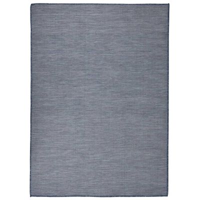 vidaXL Lauko kilimėlis, mėlynos spalvos, 200x280cm, plokščio pynimo