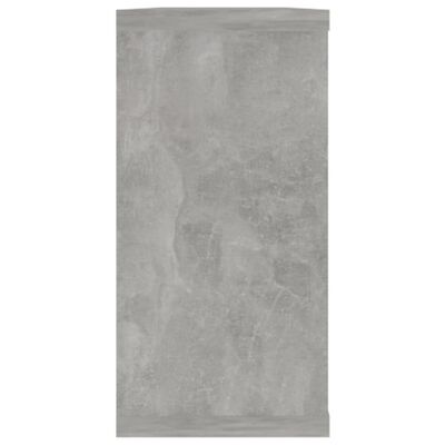 vidaXL Sieninės lentynos, 4vnt., pilkos, 100x15x30cm, MDP, kubo formos