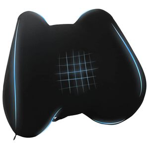 vidaXL Nugaros pagalvė Juodas Atminties putos 40 x 32 x 13 cm