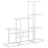 vidaXL Stovas augalams, baltos spalvos, 94,5x25x88cm, metalas
