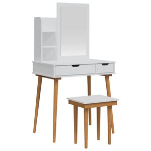 vidaXL Tualetės rinkinys FAUSKE 4 vnt. Balta 76 x 50 x 143 cm