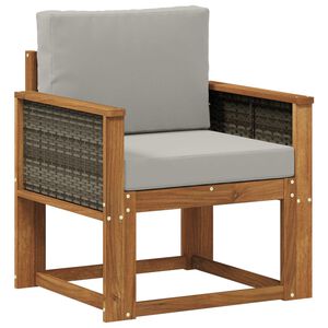 vidaXL Lauko Vidurinis Sofa Kietos akacijos mediena Natūrali