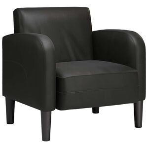 vidaXL Sofa-kėdė su porankiais, juoda, 54 cm, dirbtinė oda