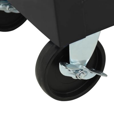vidaXL Įrankių vežimėlis su 5 stalčiais, juodas, 69x33x77cm, plienas