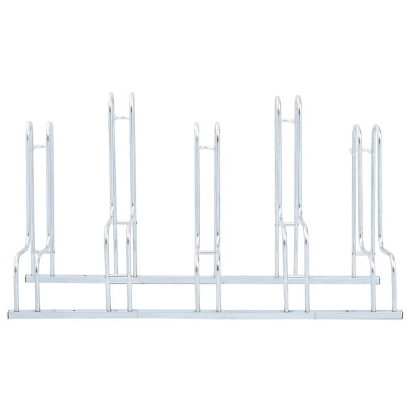 vidaXL Dviračių stovas penkiems dviračiams, galvanizuotas plienas