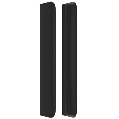 vidaXL Lova su spyruoklėmis ir čiužiniu, juoda, 90x200cm, dirbtinė oda