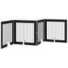 vidaXL Sulankstomi &scaron;unų vartai su stovais 4 pcs Juodojo ąžuolo 401 cm
