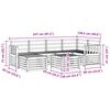 vidaXL Sofų komplektai Natūrali Kietos akacijos mediena