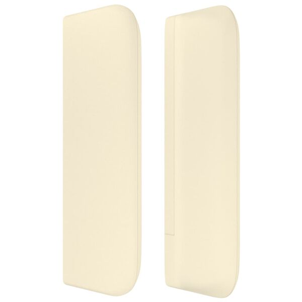 vidaXL Galvūgalis su auselėmis, kreminės,83x16x78/88cm, dirbtinė oda