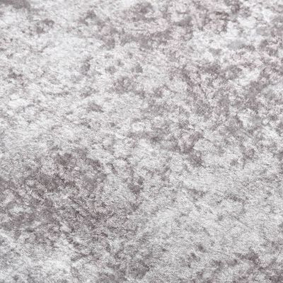 vidaXL Kilimas, pilkos spalvos, 80x300cm, neslystantis, skalbiamas
