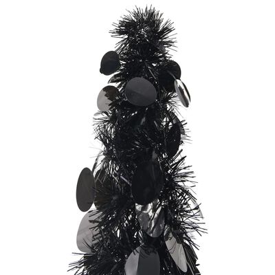 vidaXL Išskleidžiama dirbtinė Kalėdų eglutė, juoda, 120cm, PET