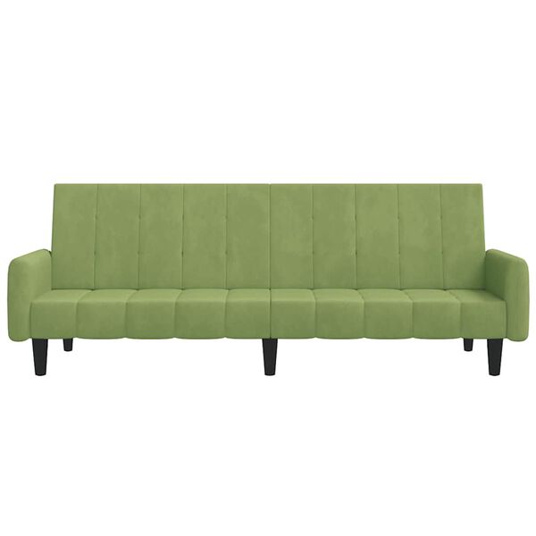 vidaXL Dvivietė sofa-lova, &scaron;viesiai žalios spalvos, aksomas