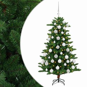 vidaXL Dirbtinė Kalėdų eglutė su burbulais 120 cm 150 LED &Scaron;ilta balta