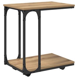 vidaXL &Scaron;oninis stalas Amatininkų ąžuolas 50 x 35 x 55.5 cm