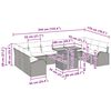 vidaXL Sodo Sofų Rinkinys su saugykla 11 pcs Smėlio Poli ratanas