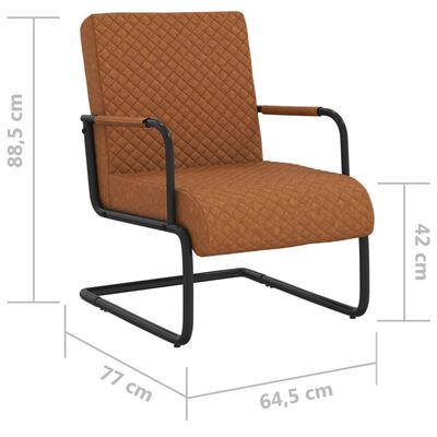 vidaXL Gembinė kėdė, matinės rudos spalvos, dirbtinė oda