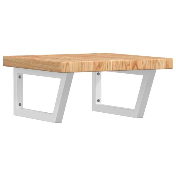 vidaXL Lentyna praustuvui, plienas ir ąžuolo medienos masyvas