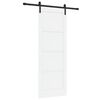 vidaXL Slankios durys 78 x 211 cm Apdirbta mediena Balta ir juoda
