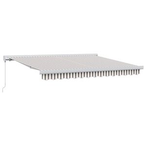 vidaXL I&scaron;traukiama markizė &Scaron;viesiai pilka ir balta. 500 &times; 300 cm