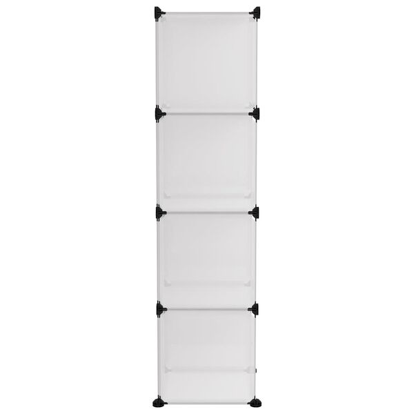 vidaXL Lentyna su 12 kubo formos skyrių, skaidri, PP