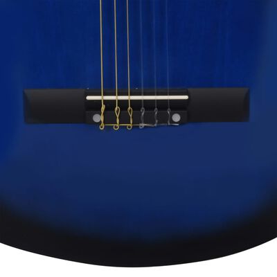 vidaXL Gitaros rinkinys su ekvalaizeriu, 12 dalių, mėlynas, 6 stygos