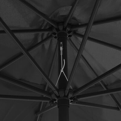 vidaXL Lauko skėtis su metaliniu stulpu, antracito spalvos, 400cm