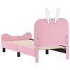 vidaXL Vaikiška Lovo Rėmas su Galvūgaliu Rožinė 70 x 140 cm PU