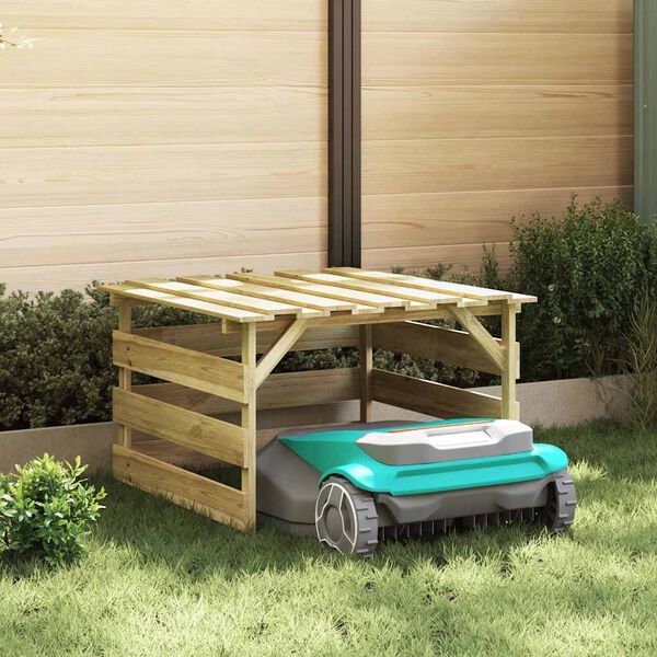 vidaXL Robotizuotos vejapjovės garažas Ruda 84 x 80 x 56 cm