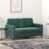 vidaXL Dvivietė sofa, tamsiai žalios spalvos, 120cm, aksomas