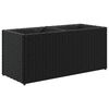 vidaXL Sodo lovelis su 2 vazonais, juodas, 72x30x32cm, poliratanas