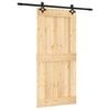 vidaXL Slankios durys 95 x 210 cm Natūrali ir juoda