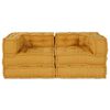 vidaXL Modulinė sofa 2 pcs Geltona 140 x 70 x 56 cm audinys