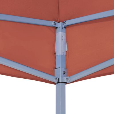 vidaXL Proginės palapinės stogas, terakota spalvos, 3x3m, 270 g/m²