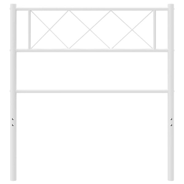 vidaXL Metalinis pakaitinis galvūgalis, baltos spalvos, 90cm