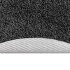 vidaXL Neslystantis plaukuotas kilimas Tamsiai pilka 90 x 90 cm PP