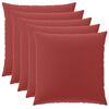 vidaXL Pagalvėlės užvalkalas 6 pcs HEERLEN Vyno raudona 80 x 80 cm