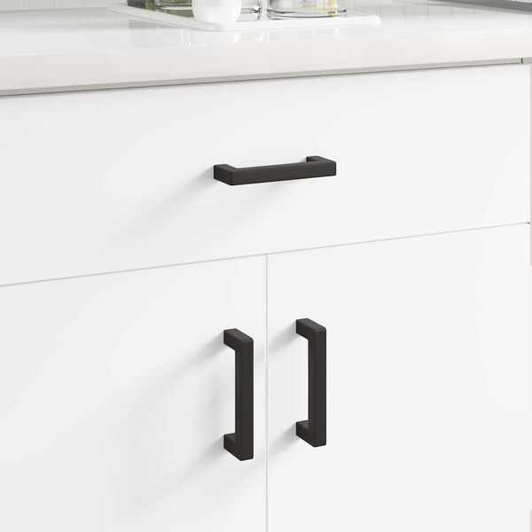 vidaXL Baldų rankena 12 pcs Juoda 110 x 12 x 36 mm Geležis