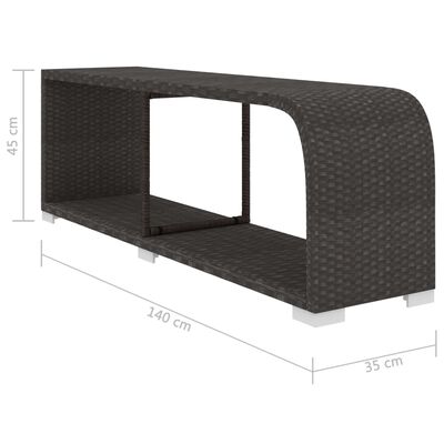 vidaXL Sodo baldų komplektas su pagalvėlėmis, 8 dalių, juodas, ratanas