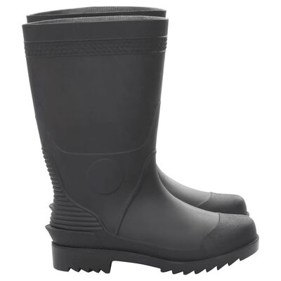 vidaXL Guminiai batai, juodos spalvos, PVC, 39 dydžio