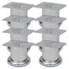 vidaXL Apvalios sofos kojelės, 8 vnt., chromas, 60 mm (2x242157)