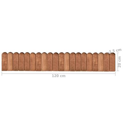 vidaXL Pertvaros ritiniai, 3vnt., 120cm, impregnuota pušies mediena