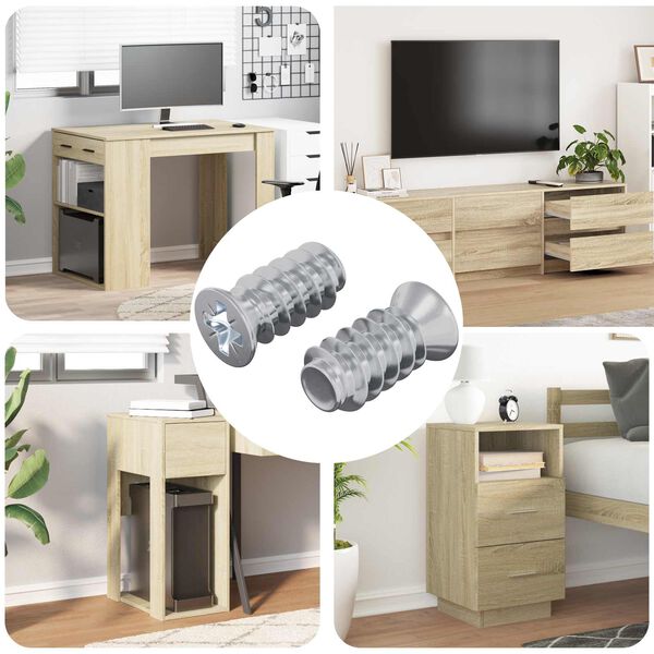 vidaXL Varžtas 2 pcs Sidabro M6 x 12 mm Geležis