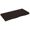 vidaXL Vonios stalvir&scaron;is, tamsiai rudas, 100x50x(2-6)cm, mediena